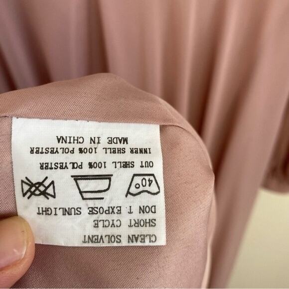 Revelry Juliet Long Sleeve Chiffon Maxi Dress Bridesmaid Blush Pink Size 8 - Picture 8 of 8